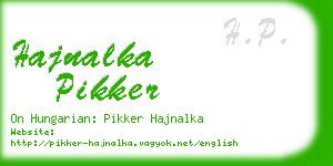 hajnalka pikker business card